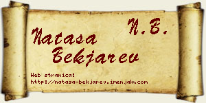 Nataša Bekjarev vizit kartica